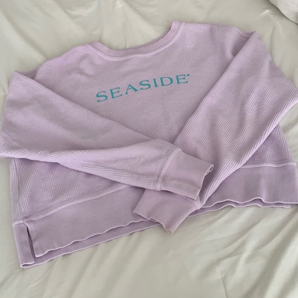 Seaside ribbed Crewneck Sweatshirt Girls Youth Large